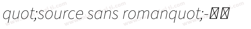 quot;source sans romanquot;字体转换